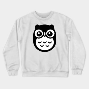 Black Cute baby Owl Crewneck Sweatshirt